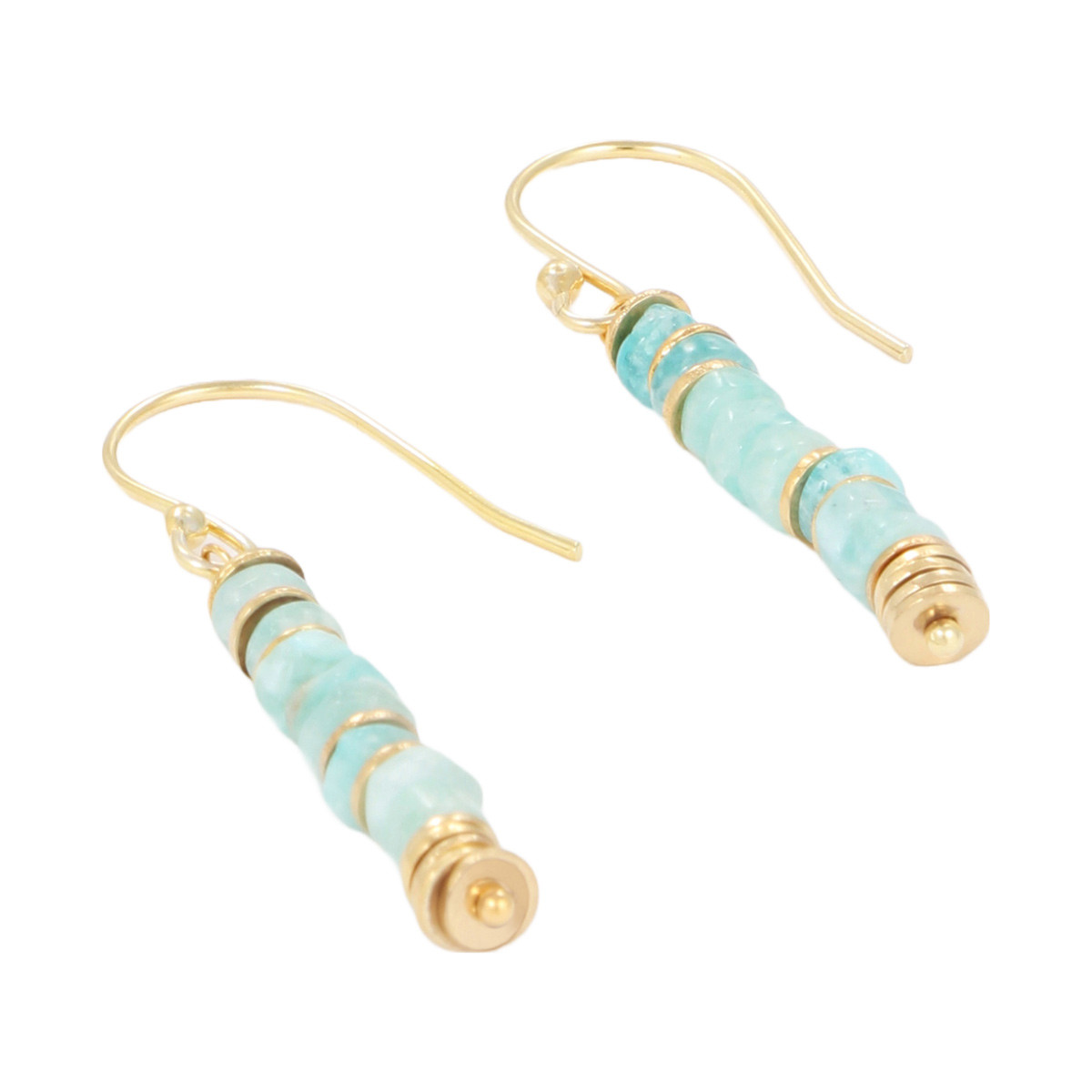 Boucles d'oreilles "Quetzal" Amazonite Boucle d'oreilles "Siempreviva" Amazonite