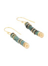 Boucles d'oreilles "Quetzal" Emeraude