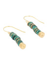 Boucles d'oreilles "Quetzal" Malachite