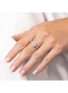 Bague "Isis Topaze" Or blanc et Diamants