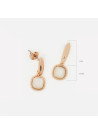 Boucles d'oreilles "Phybie", Nacre blanche