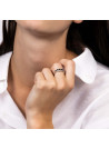 Bague "Sitra Saphir" Or blanc et Diamants