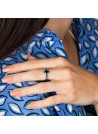 Bague "Reine Océane Saphir" Or blanc et Diamants