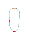 Collier "Laelia" turquoise et jade rouge