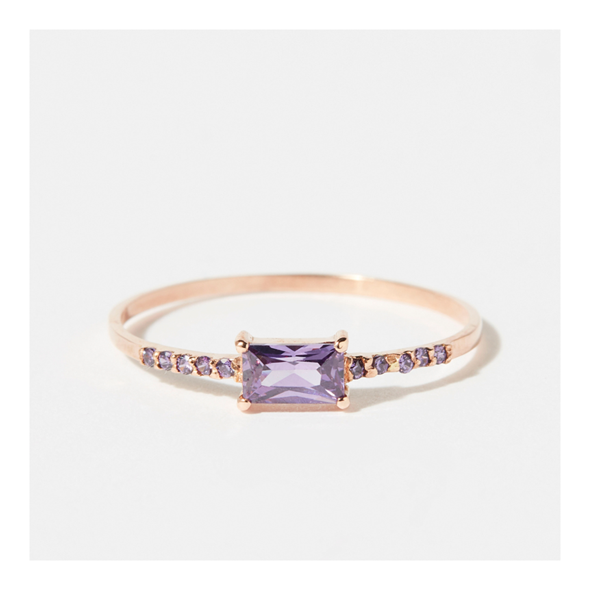 Bague "Rose Quartz" Or rose Bague "Brillance" Or rose