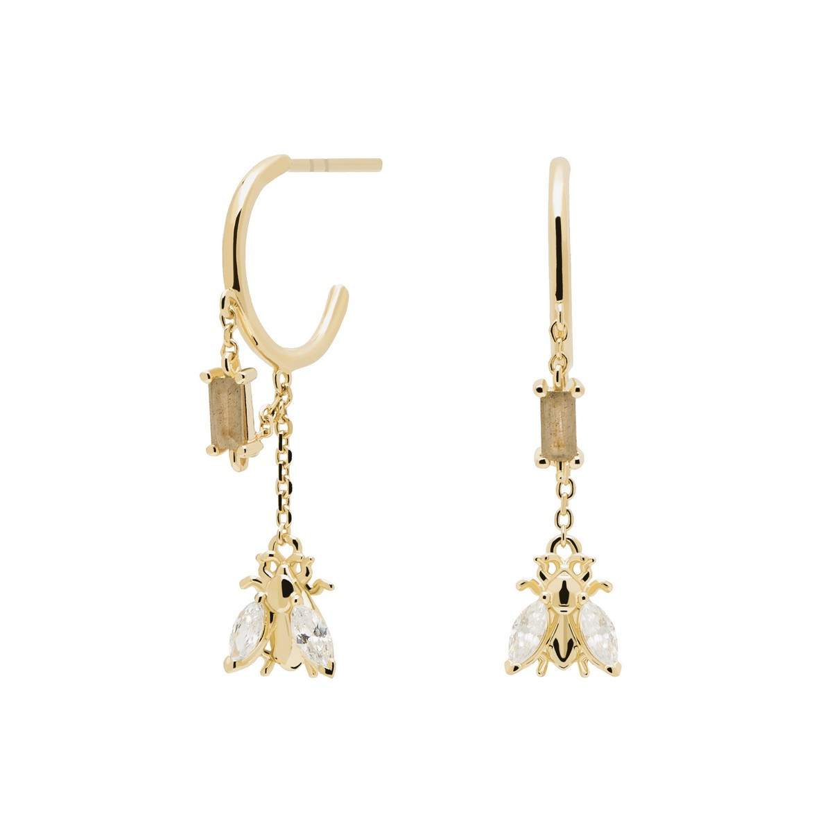 PDPAOLA Boucles d'oreilles - Breeze Gold - en argent plaqué or - AR01-315-U