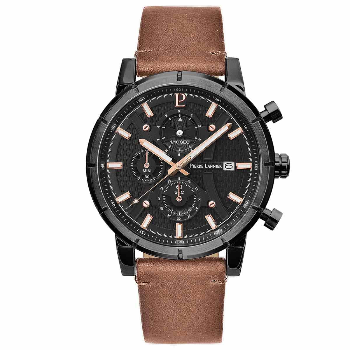 Montre Pierre Lannier Criterium Homme Noir - 224H434 Montre Pierre Lannier Criterium Homme Noir - 224H434