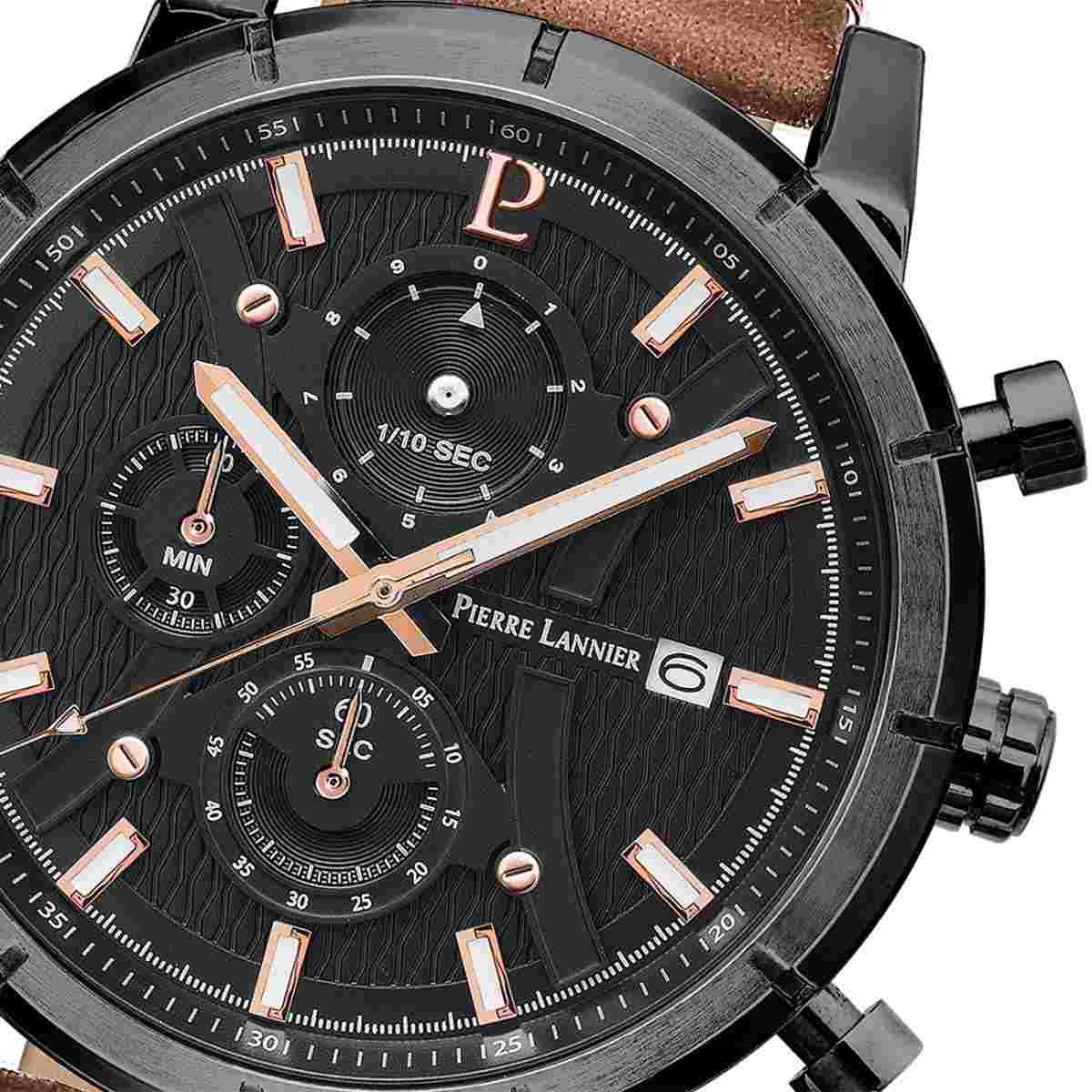 Montre Pierre Lannier Criterium Homme Noir - 224H434 Montre Pierre Lannier Criterium Homme Noir - 224H434