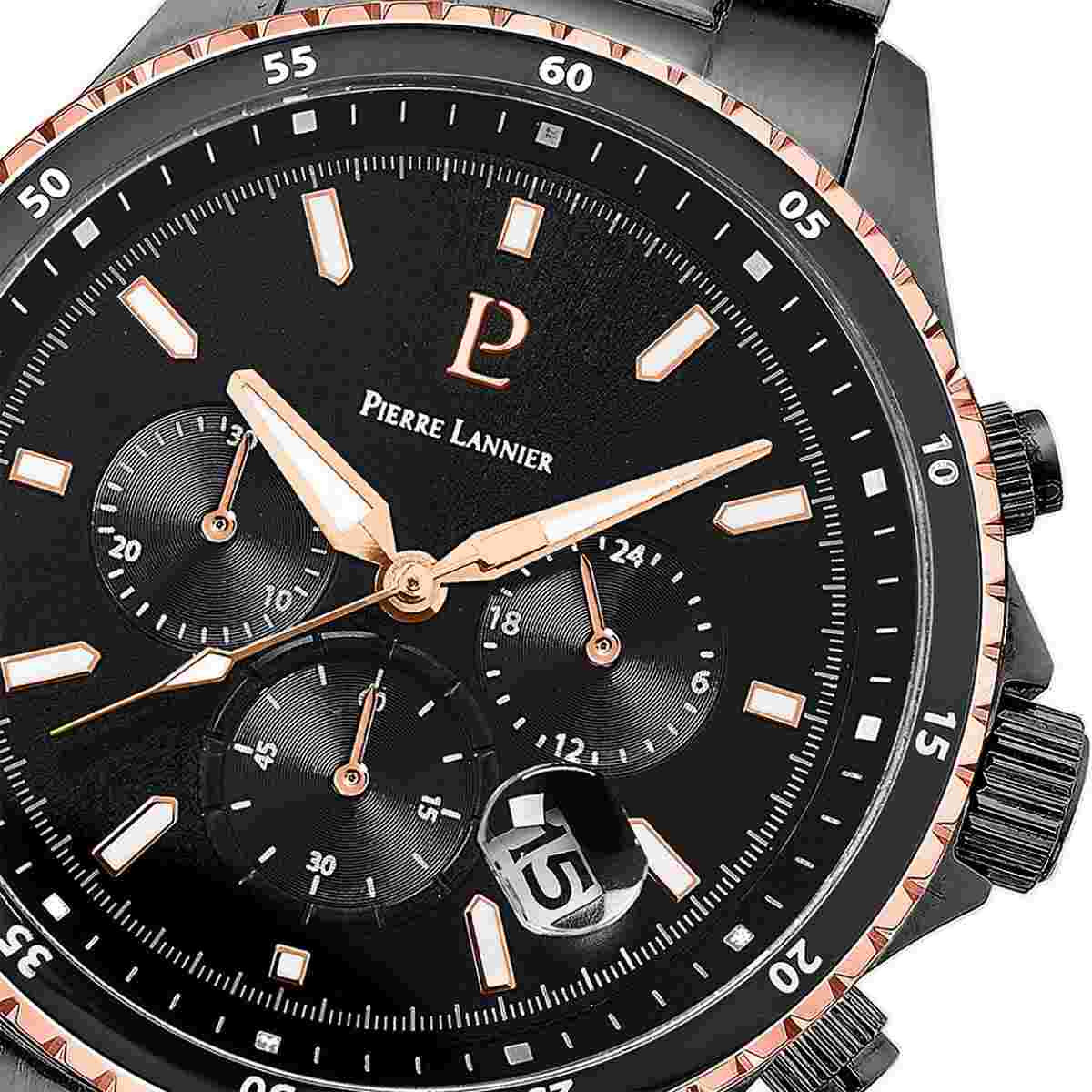Montre Pierre Lannier Cronos Homme Noir - 228J239 Montre Pierre Lannier Cronos Homme Noir - 228J239