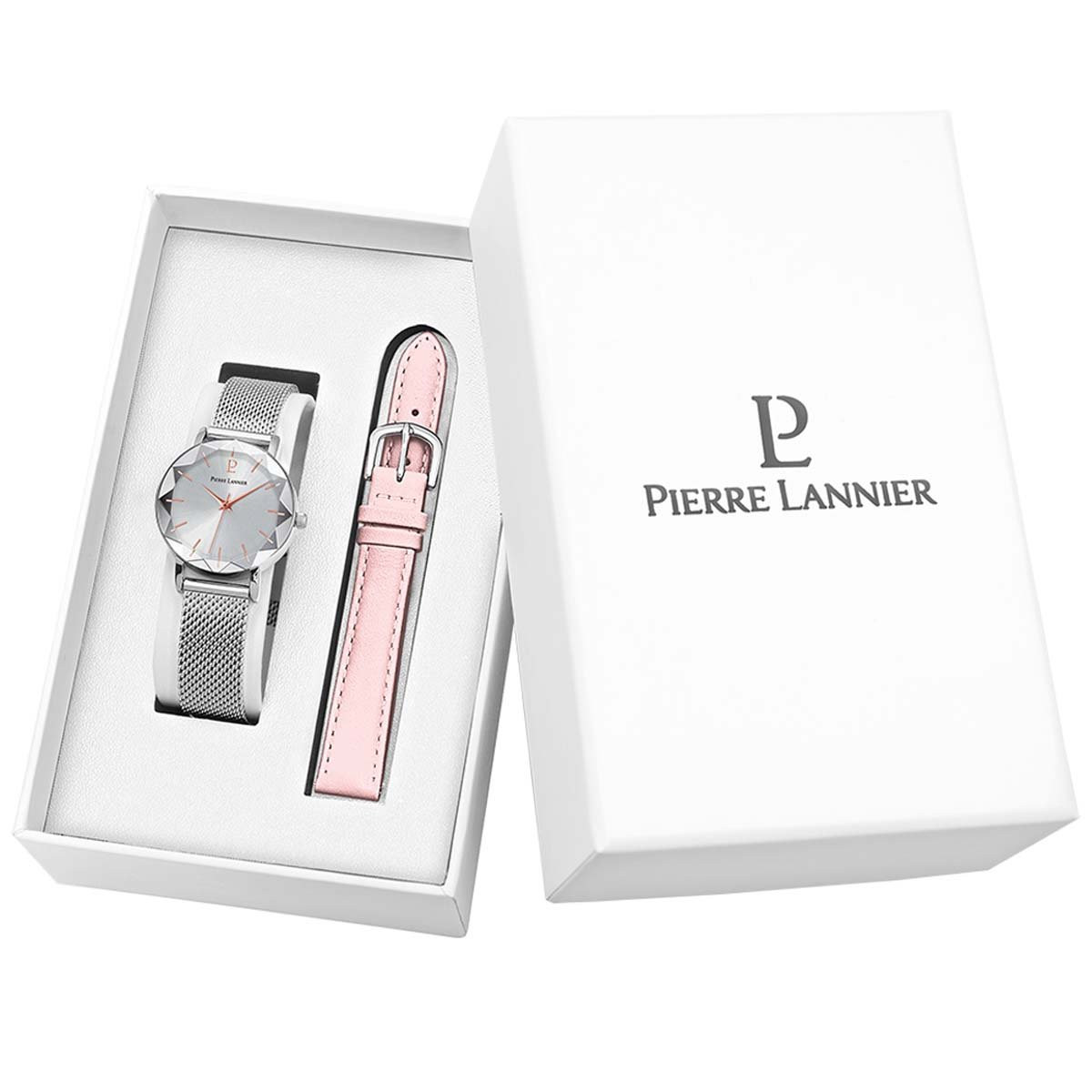 Montre Pierre Lannier Multiples Femme Argenté - 350J621 Coffret Montre et bracelet Pierre Lannier Multiples Femme Argenté - 350J621
