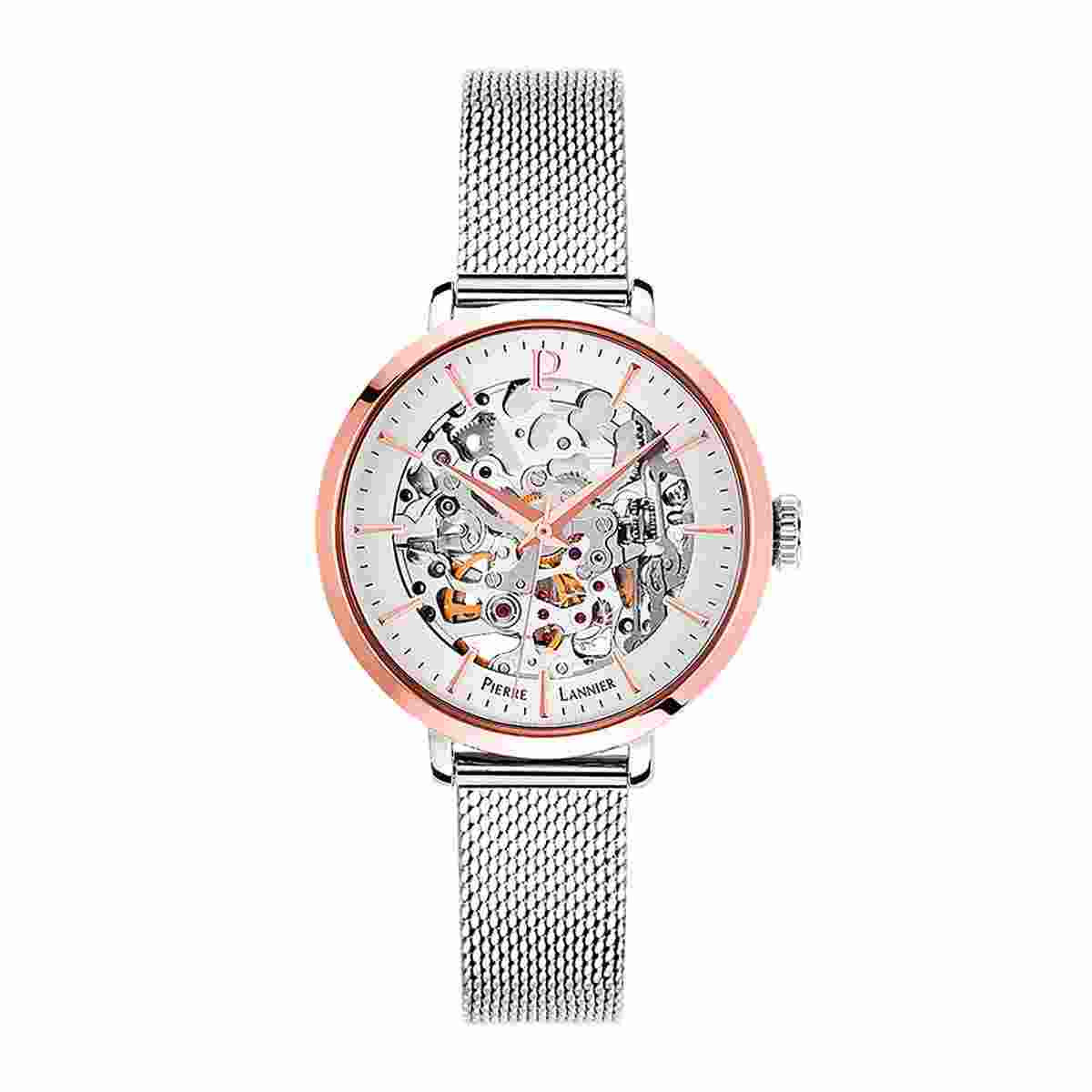 Montre Pierre Lannier Automatic Femme Argenté - 354K721 Coffret Montre et bracelet Pierre Lannier Automatic Femme Argenté - 354K721