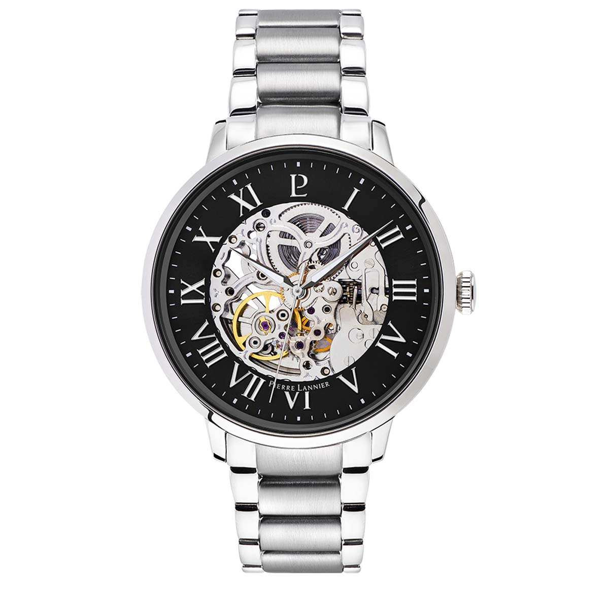 Montre Pierre Lannier Automatic Homme Noir - 371F131 Coffret Montre et Bracelet Pierre Lannier Automatic Homme Noir - 371F131
