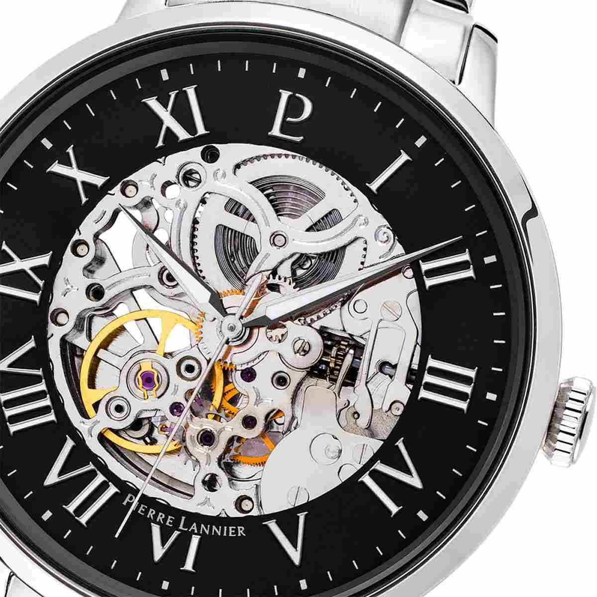 Montre Pierre Lannier Automatic Homme Noir - 371F131 Coffret Montre et Bracelet Pierre Lannier Automatic Homme Noir - 371F131