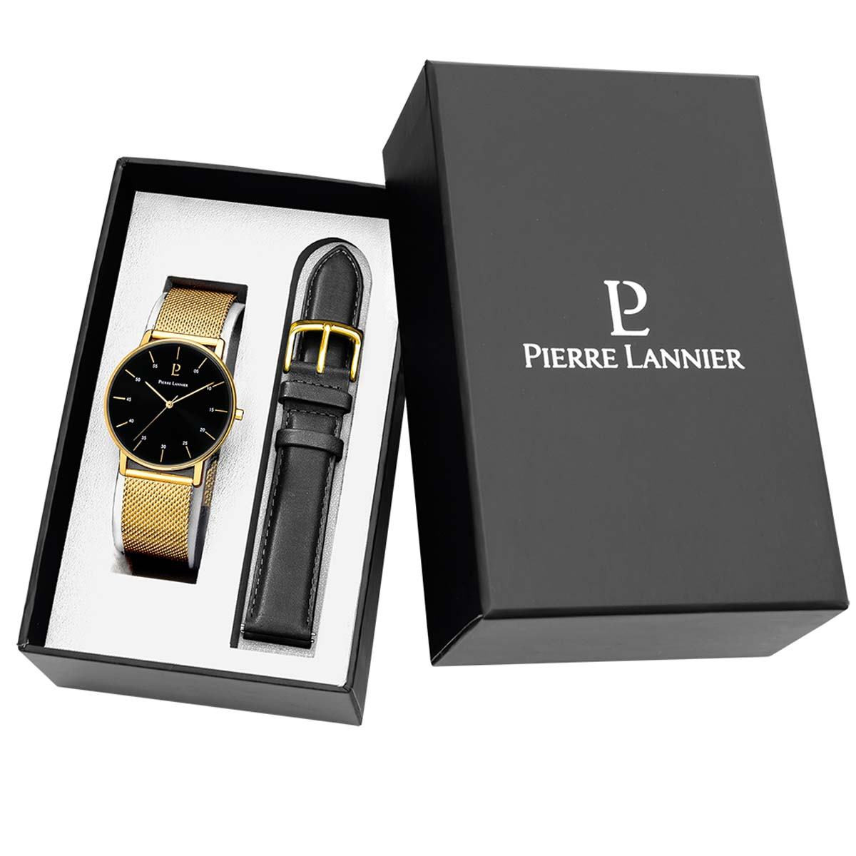 Coffret Montre et Bracelet Pierre Lannier Cityline Homme Noir - 378B032