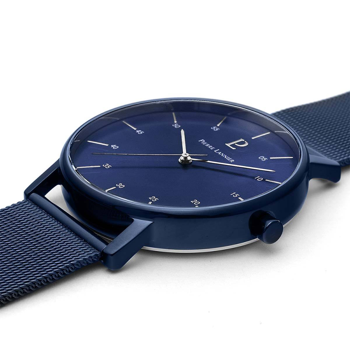 Montre Pierre Lannier Cityline Homme Bleu - 378B466 Coffret Montre et Bracelet Pierre Lannier Cityline Homme Bleu - 378B466