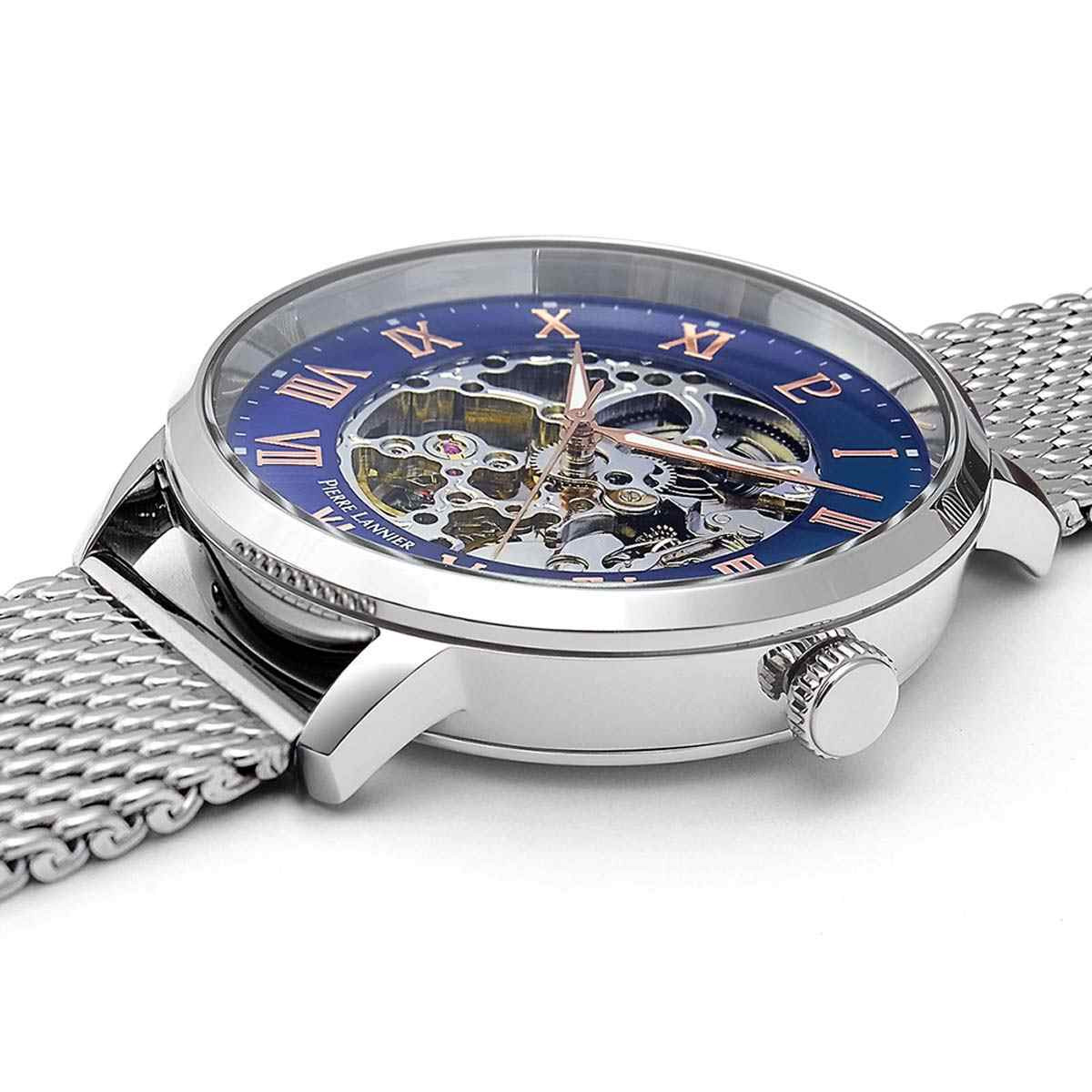 Coffret Montre et Bracelet Pierre Lannier Automatic Homme Bleu - 391C168