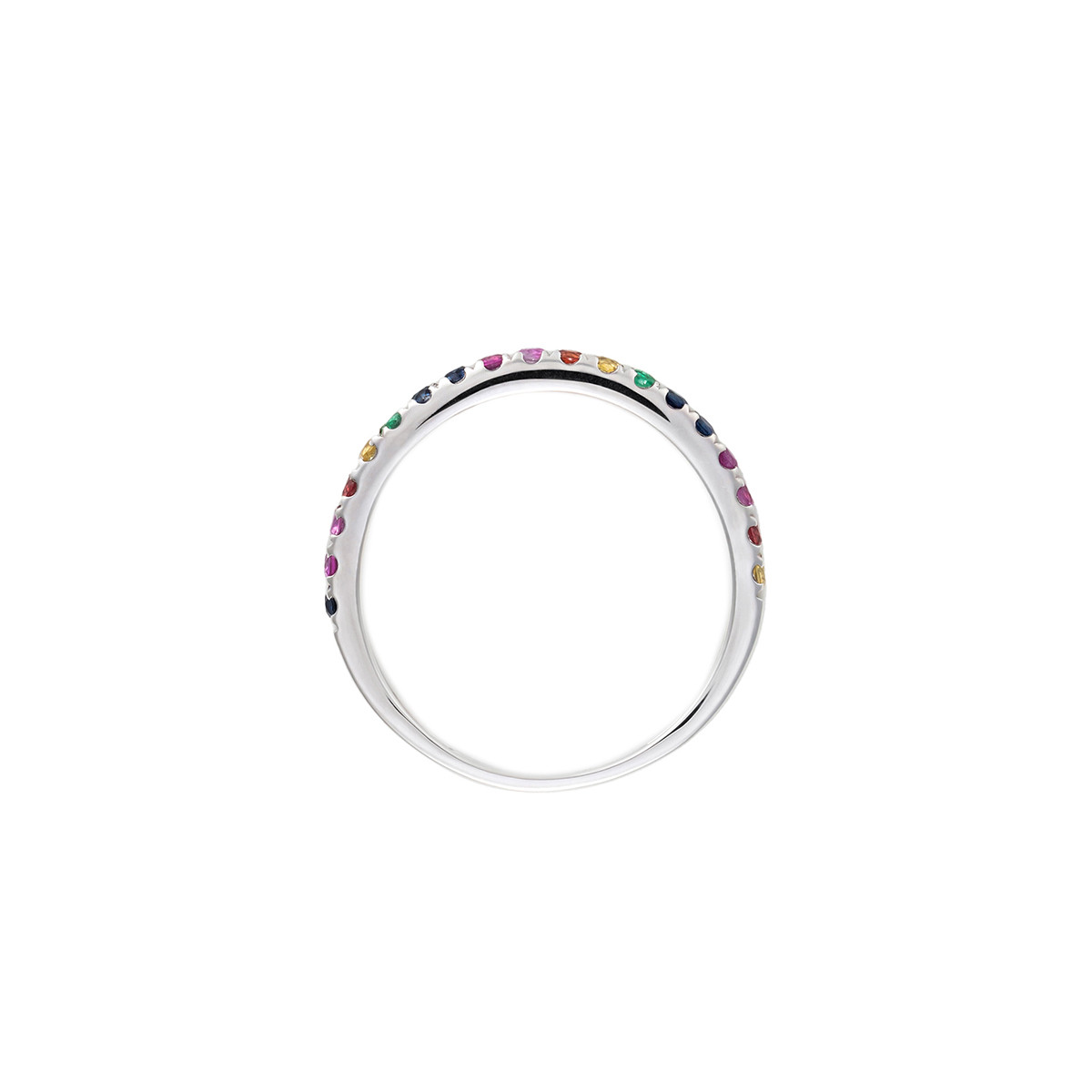 Bague "Colorful love" Or Blanc