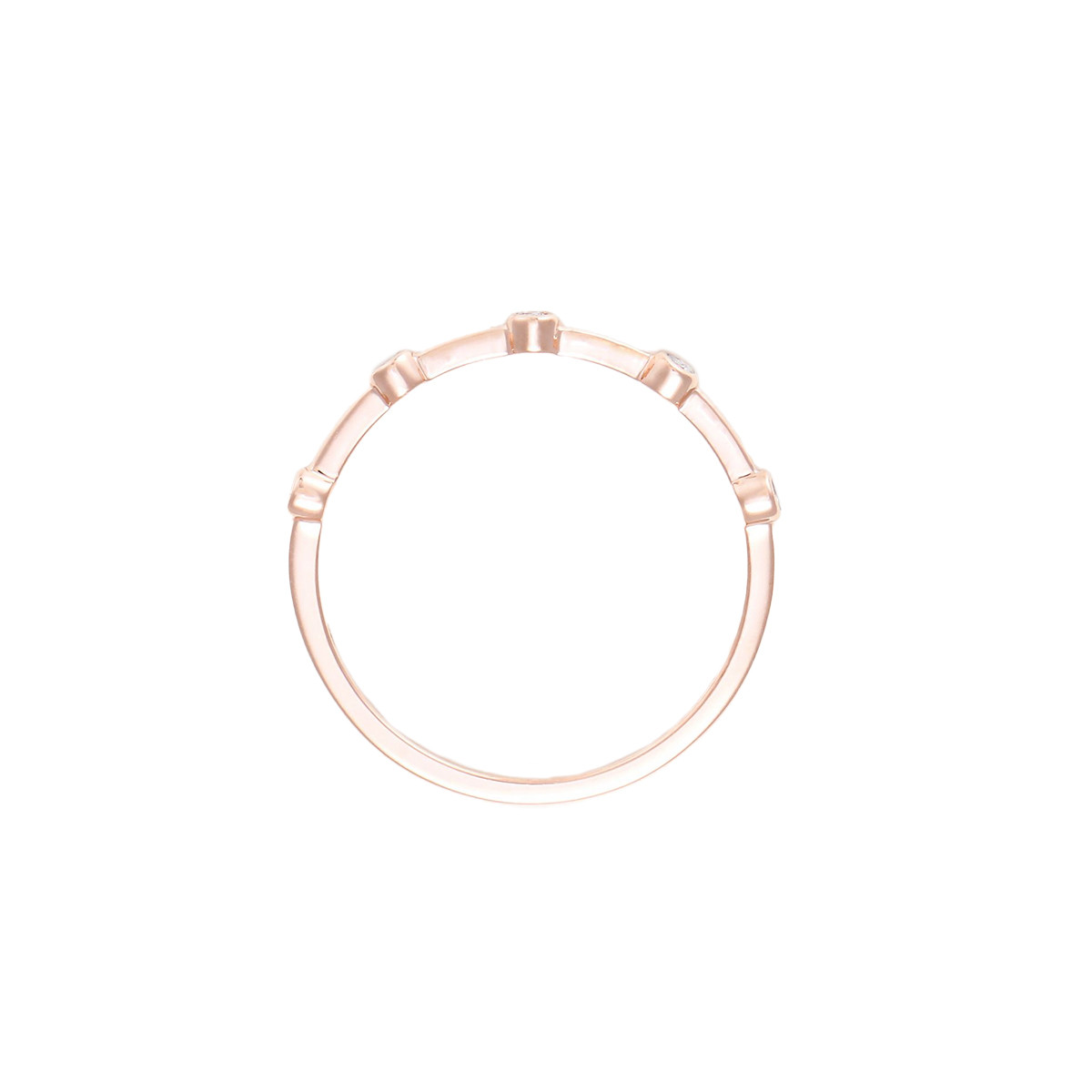 Bague " Domitille" Or rose et Diamant