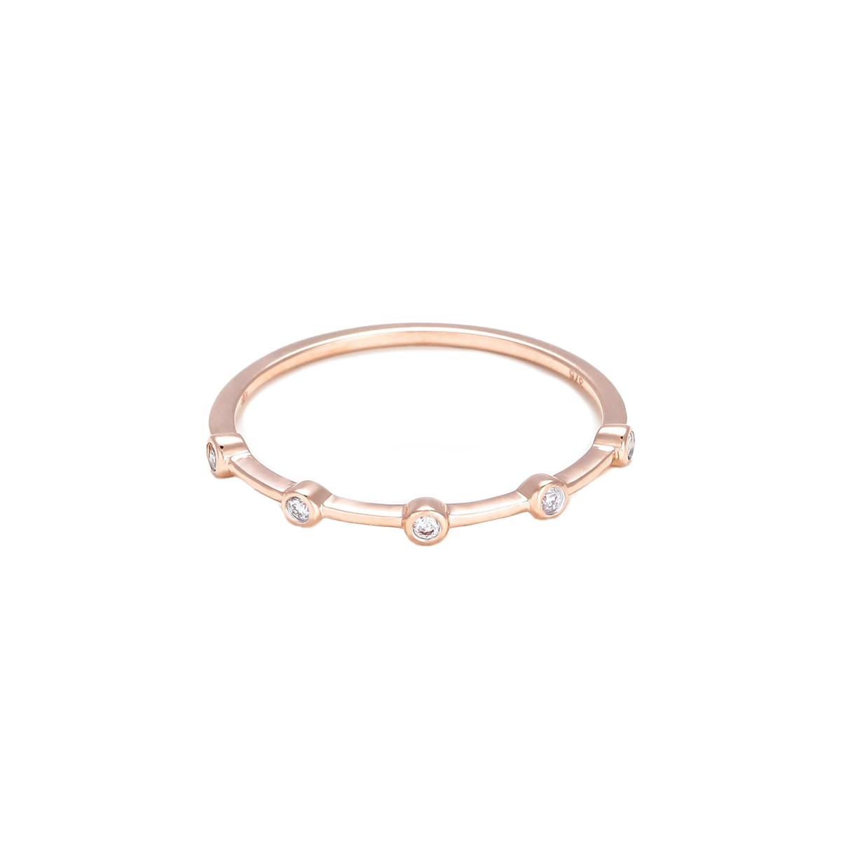 Bague " Domitille" Or rose et Diamant