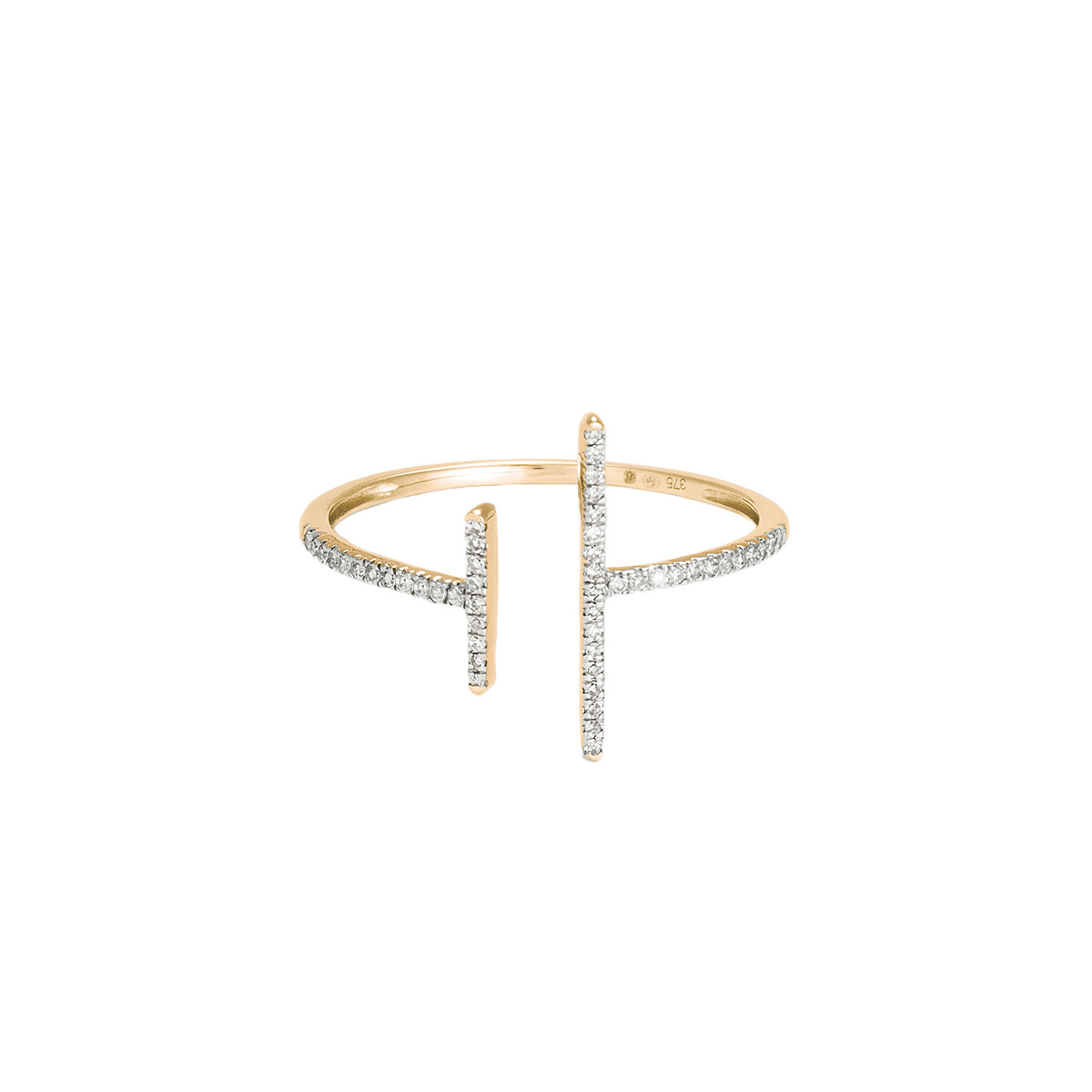 Bague "Parallèle asymétrique" Or et Diamants Bague "Cabotine" Or jaune et Diamant