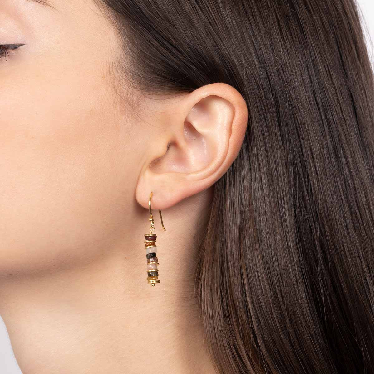 Boucles d'oreilles "Quetzal" Multi Tourmaline Boucle d'oreilles "Siempreviva" Multi Tourmaline
