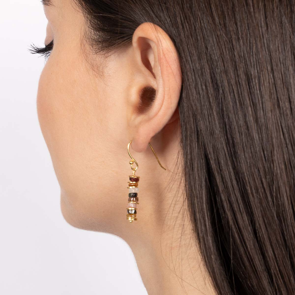 Boucles d'oreilles "Quetzal" Multi Tourmaline Boucle d'oreilles "Siempreviva" Multi Tourmaline