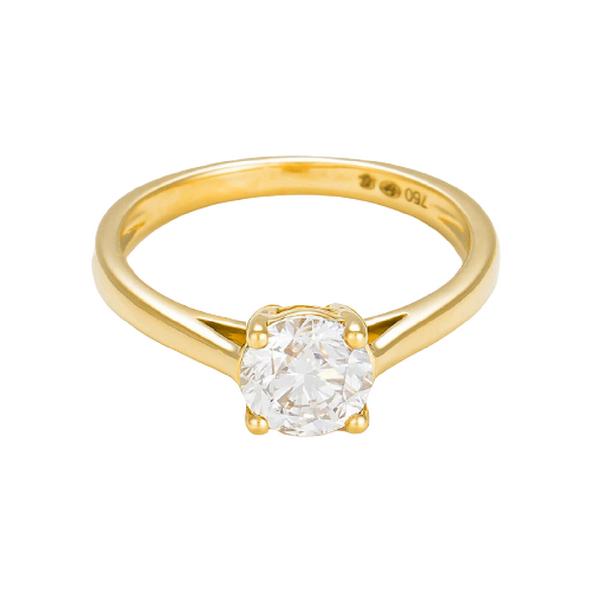 Bague "Solitaire Impérial 1" Or et Diamant Bague "Attachement Sacré" Or jaune et Diamant