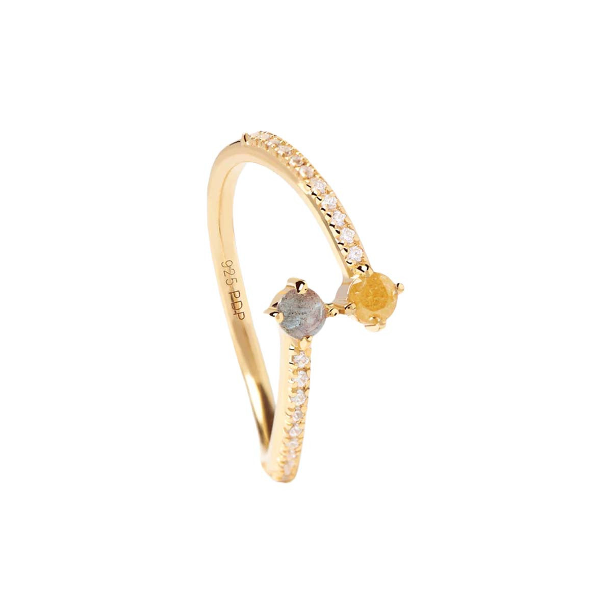 PDPAOLA Bague - Villa - en argent plaqué or - AN01-647