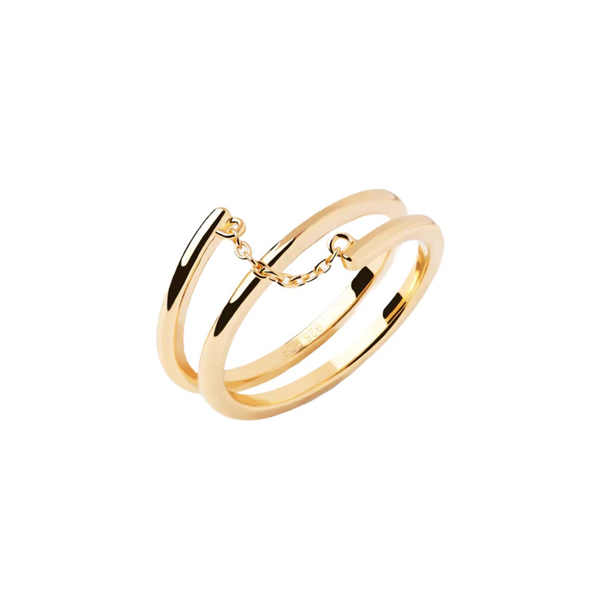 PDPAOLA Bague - Carry Overs - en argent doré PDPAOLA Bague - Giro - en argent plaqué or - AN01-890