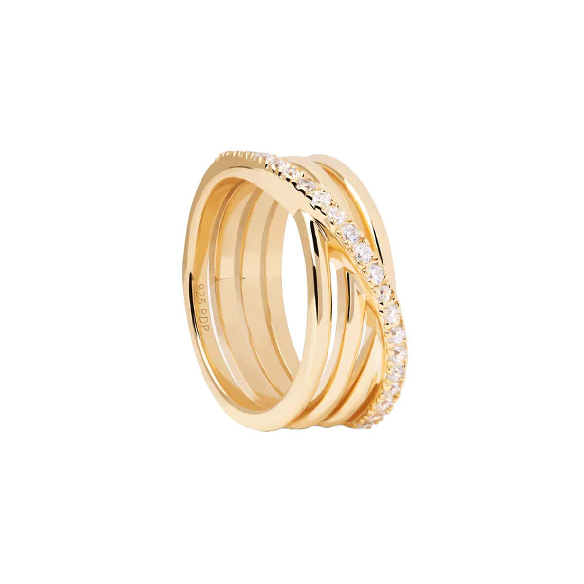 PDPAOLA Bague - Cruise - en argent plaqué or - AN01-905