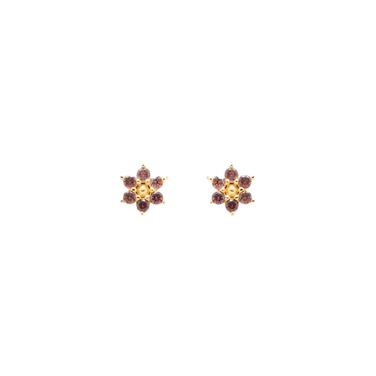 PDPAOLA Boucles d'Oreilles - Les Petites - en argent doré PDPAOLA Boucles d'Oreilles - Rose Peony - en argent plaqué or - AR01-284-U
