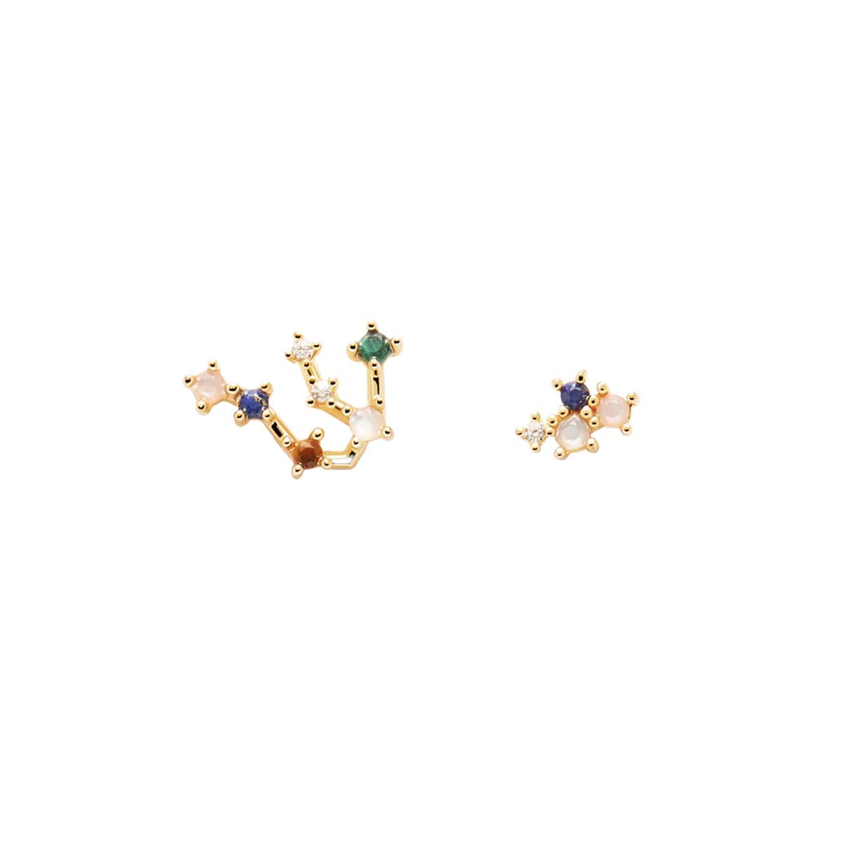 PDPAOLA Boucles d'Oreilles - Zodiaque - en argent doré PDPAOLA Boucles d'Oreilles - Verseau - en argent plaqué or - AR01-402-U