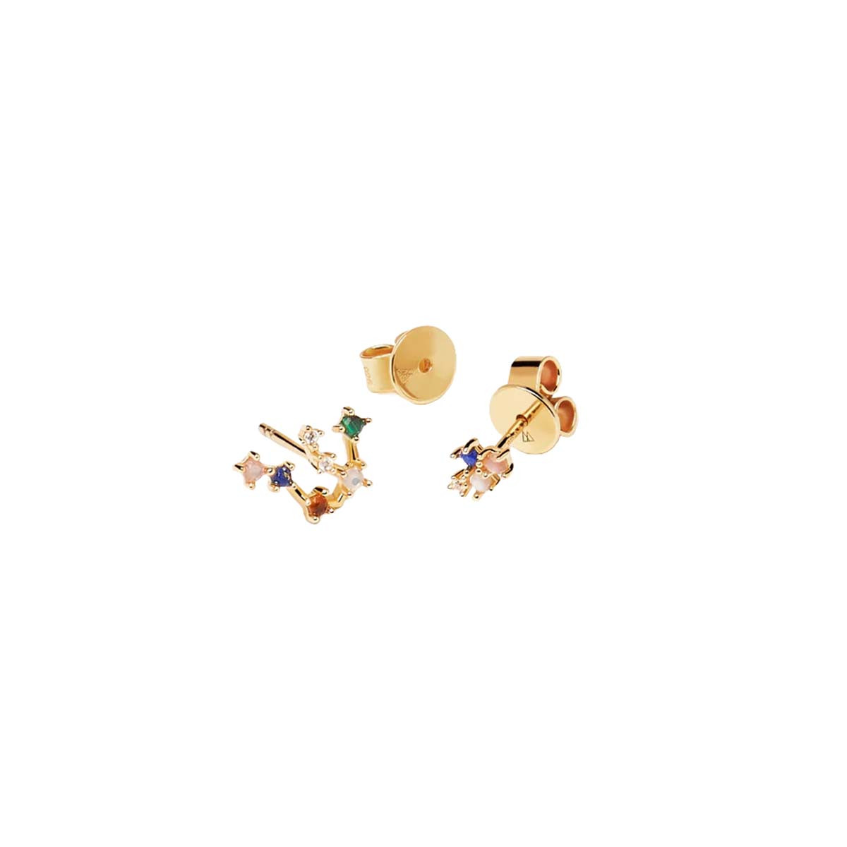 PDPAOLA Boucles d'Oreilles - Zodiaque - en argent doré PDPAOLA Boucles d'Oreilles - Verseau - en argent plaqué or - AR01-402-U