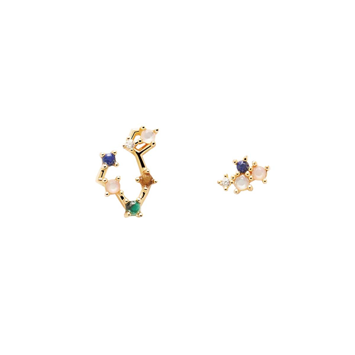 PDPAOLA Boucles d'Oreilles - Zodiaque - en argent doré PDPAOLA Boucles d'Oreilles - Poisson - en argent plaqué or - AR01-403-U