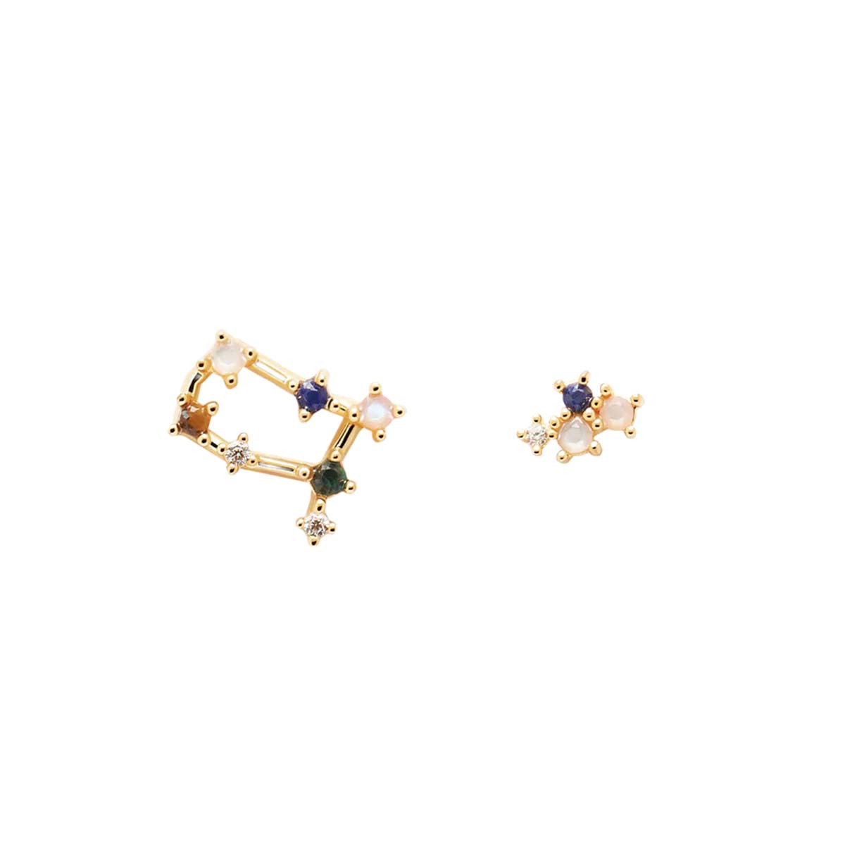 PDPAOLA Boucles d'Oreilles - Gémeaux - en argent plaqué or - AR01-406-U