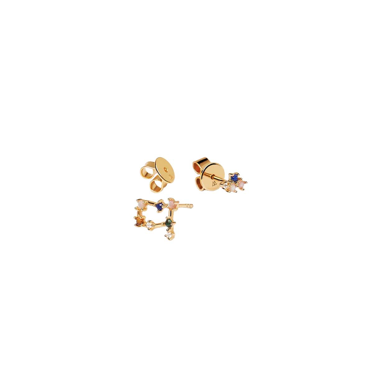 PDPAOLA Boucles d'Oreilles - Gémeaux - en argent plaqué or - AR01-406-U