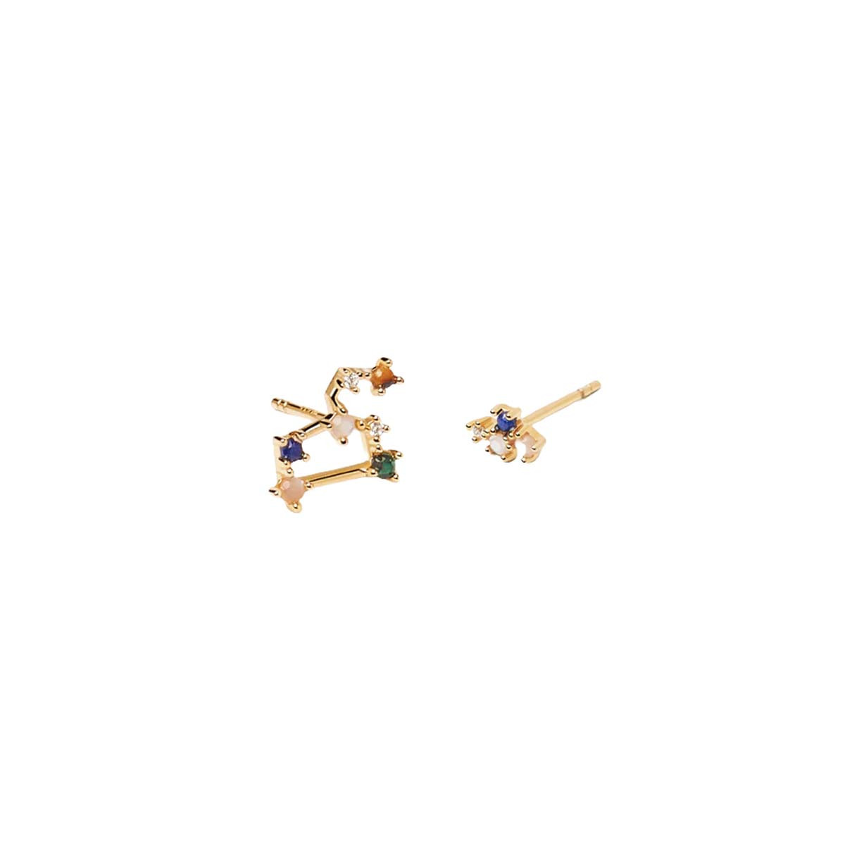 PDPAOLA Boucles d'Oreilles - Zodiaque - en argent doré PDPAOLA Boucles d'Oreilles - Lion - en argent plaqué or - AR01-408-U