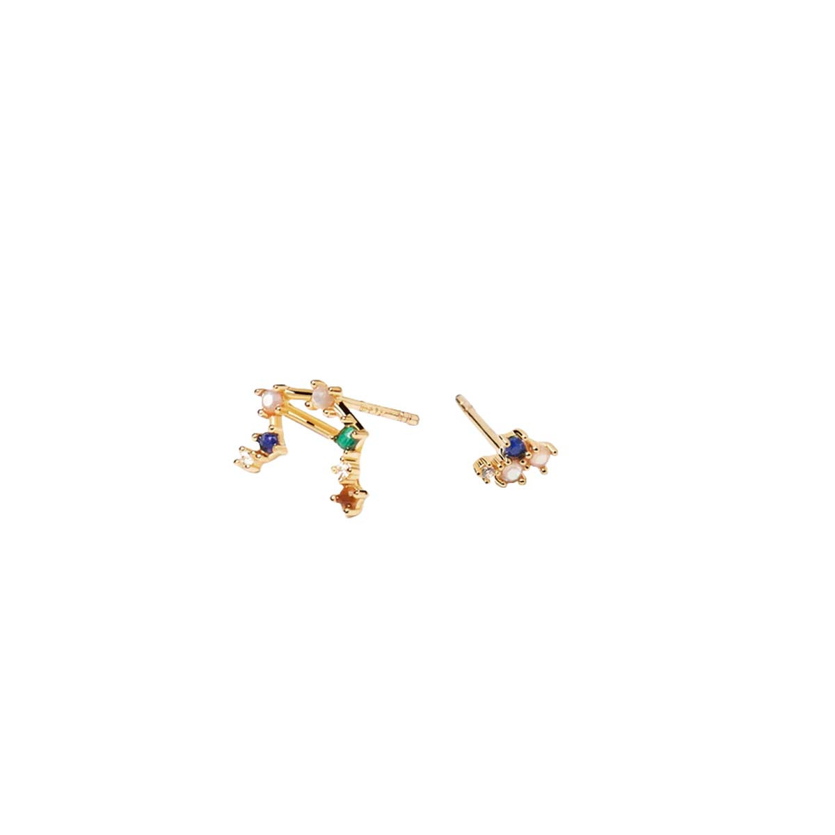 PDPAOLA Boucles d'Oreilles - Zodiaque - en argent doré PDPAOLA Boucles d'Oreilles - Balance - en argent plaqué or - AR01-410-U