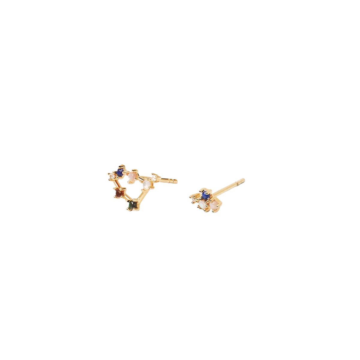 PDPAOLA Boucles d'Oreilles - Zodiaque - en argent doré PDPAOLA Boucles d'Oreilles - Capricorne - en argent plaqué or - AR01-413-U