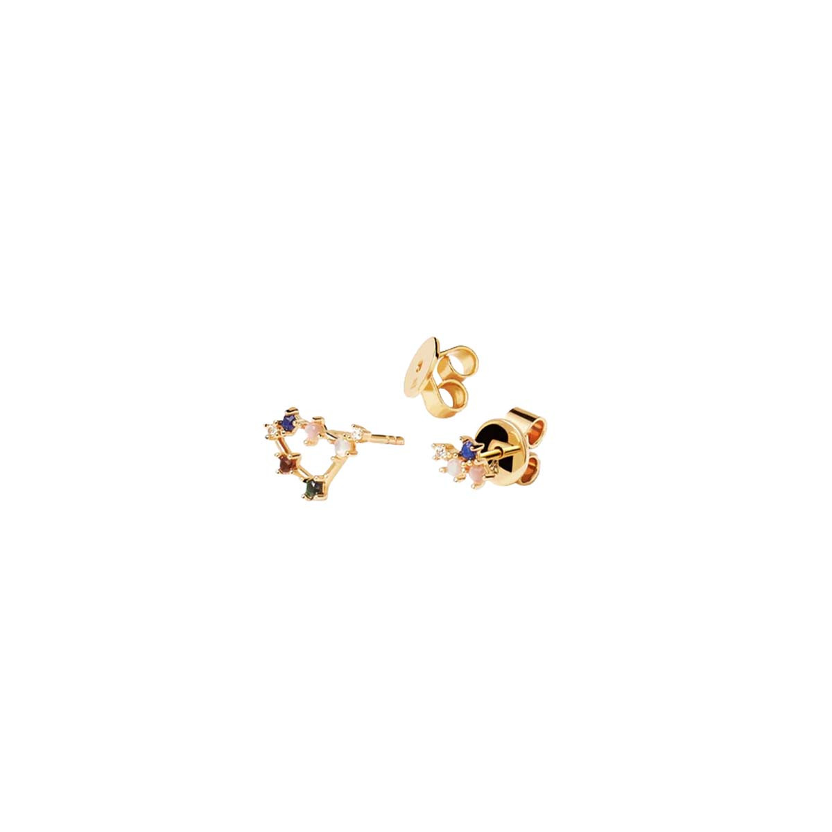 PDPAOLA Boucles d'Oreilles - Zodiaque - en argent doré PDPAOLA Boucles d'Oreilles - Capricorne - en argent plaqué or - AR01-413-U