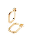 PDPAOLA Boucles d'Oreilles - The Chain- en métal doré
