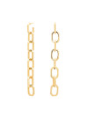 PDPAOLA Boucles d'Oreilles - The Chain- en métal doré