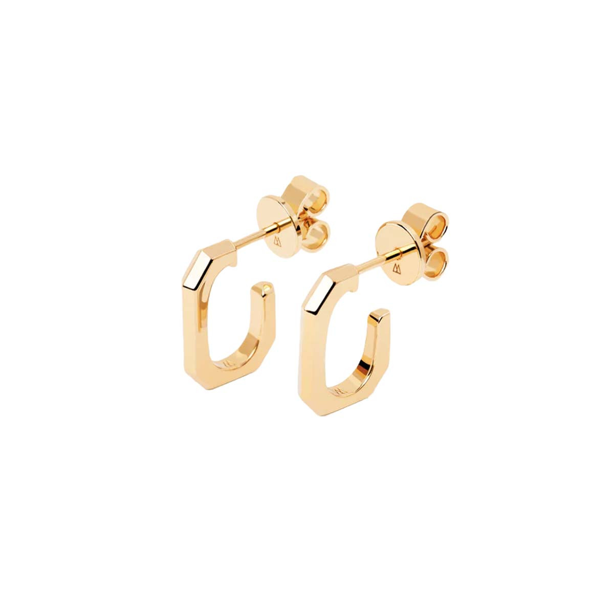 PDPAOLA Boucles d'Oreilles - Endless Signature Chain  - en métal plaqué or - AR01-418-U