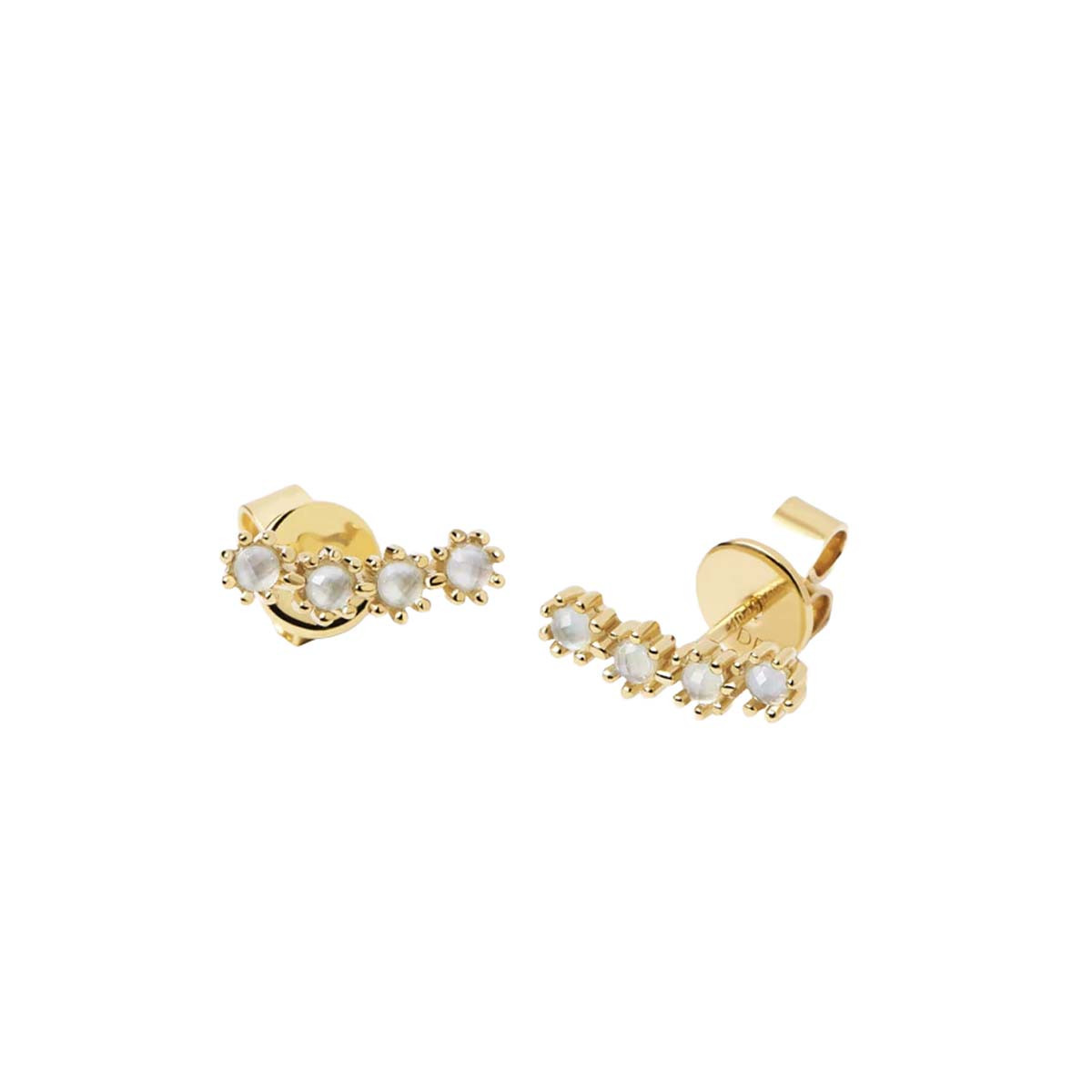 PDPAOLA Boucles d'Oreilles - Blue Tide - en argent plaqué or - AR01-432-U