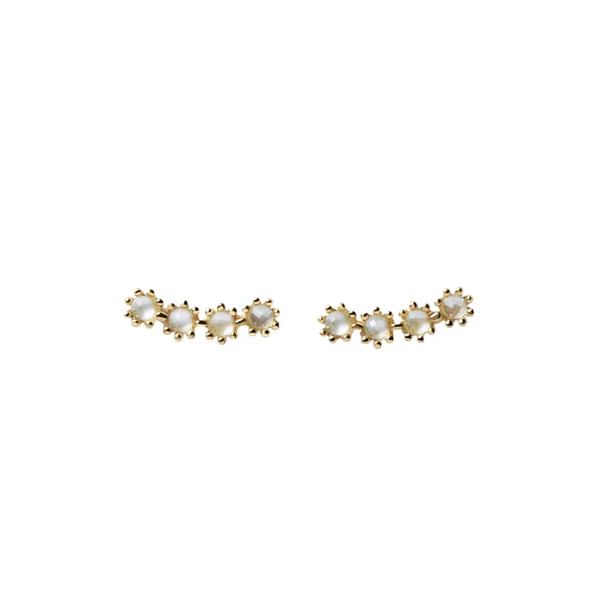 PDPAOLA Boucles d'Oreilles - Blue Tide - en argent plaqué or - AR01-432-U