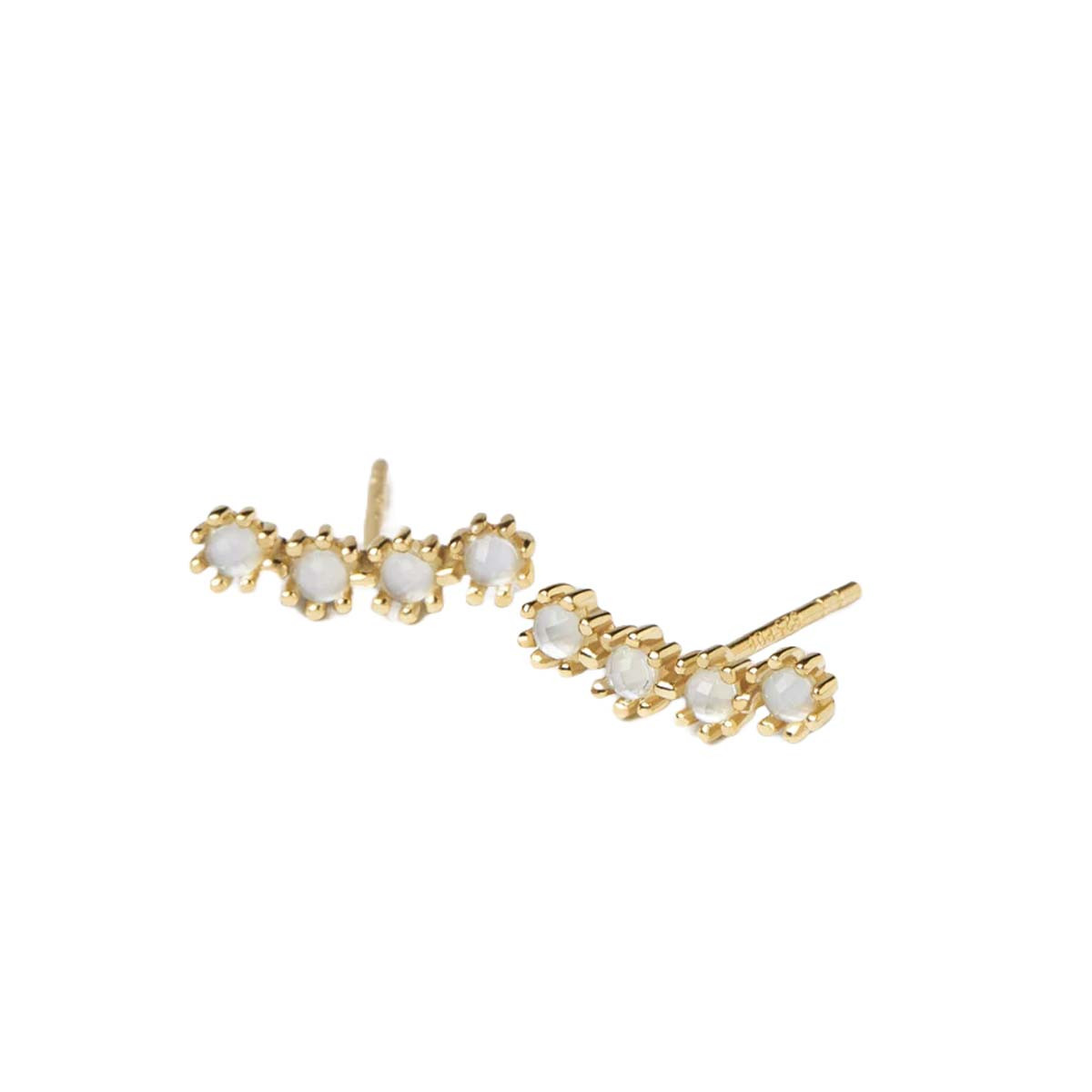 PDPAOLA Boucles d'Oreilles - Blue Tide - en argent plaqué or - AR01-432-U