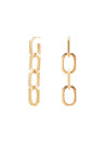 PDPAOLA Boucles d'Oreilles - The Chain- en métal doré
