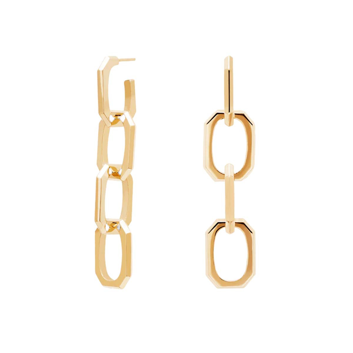 PDPAOLA Boucles d'Oreilles - The Chain- en métal doré PDPAOLA Boucles d'Oreilles - Signature Chain - en métal plaqué or - AR01-468-U