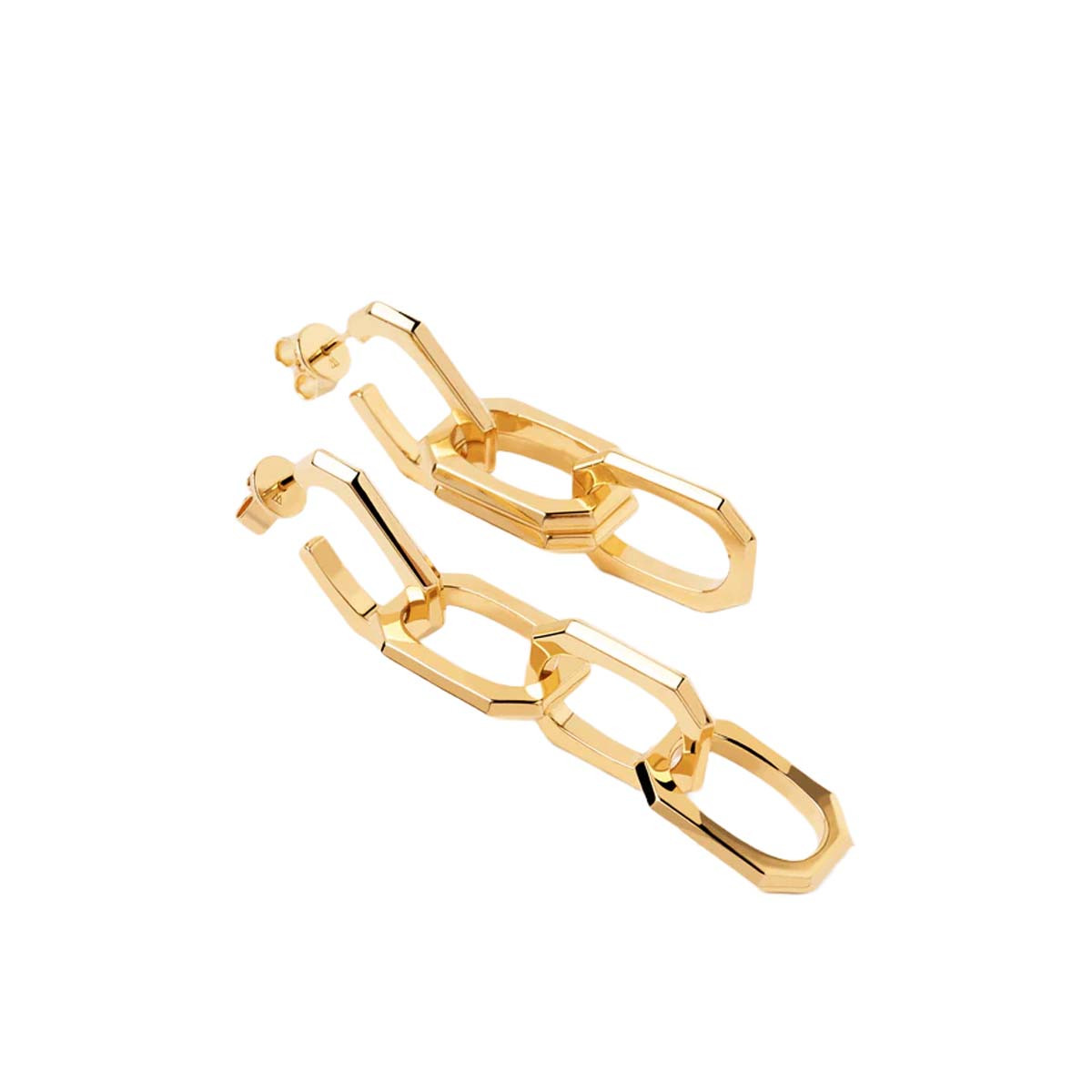 PDPAOLA Boucles d'Oreilles - The Chain- en métal doré PDPAOLA Boucles d'Oreilles - Signature Chain - en métal plaqué or - AR01-468-U