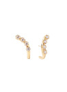 PDPAOLA Boucles d'Oreilles - Motion - en argent doré